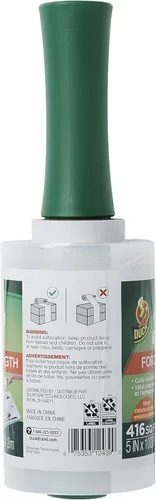 Vista 2 de Envoltura elástica 284855 de la marca Duck con asa de control de tensión, 5 pulgadas x 1000 pies, 1 paquete