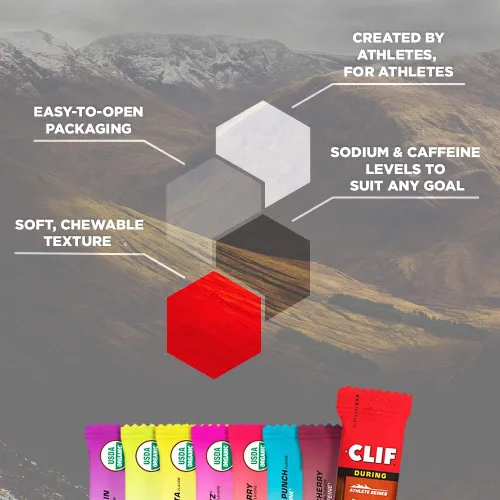 Vista 6 de CLIF BLOKS - Masticables energéticos, paquete variado de 4 sabores, sin OMG, alimentos a base de plantas, carbohidratos rápidos para ciclismo