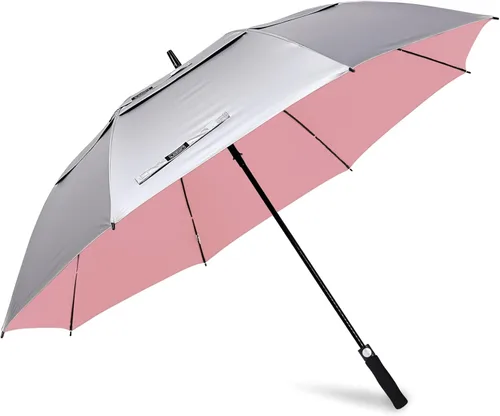 Vista 7 de G4Free Paraguas de golf con protección UV de 47/54/62/68 pulgadas, con apertura automática, doble toldo con ventilación de gran tamaño, extra