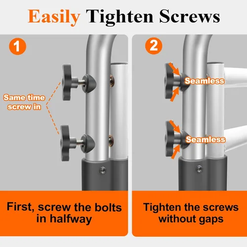 Vista 8 de Rieles de seguridad de inodoro para ancianos, asiento de inodoro ajustable para discapacitados con asas, marco de soporte de inodoro resistente