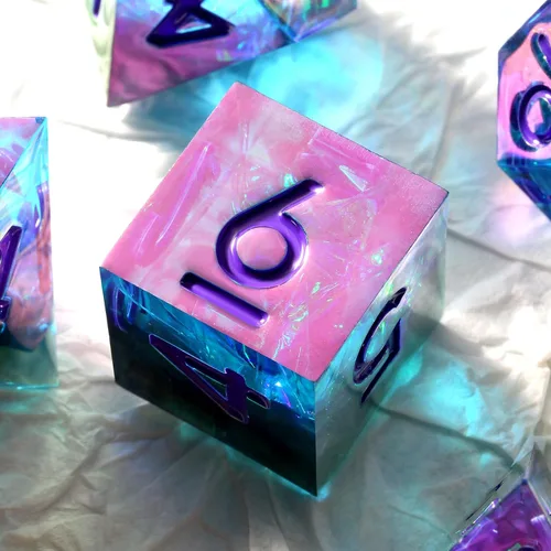 Vista 82 de DNDND Dados de Resina Ojo DND de Borde Afilado Dado de D&D con Estuche de Regalo para Juego de Dungeons and Dragons (Ojo de Dragón Verde)