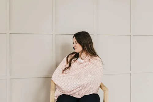 Vista 4 de Copper Pearl Funda multiusos: fundas de asiento de automóvil, funda de lactancia y funda de cochecito para el sol, tela elástica, uso para todas