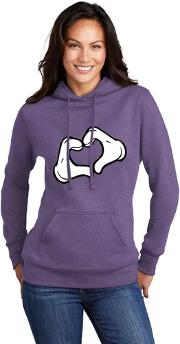 Vista 3 de Go All Out Mickey Heart Hands - Sudadera con capucha para hombre y mujer Negro