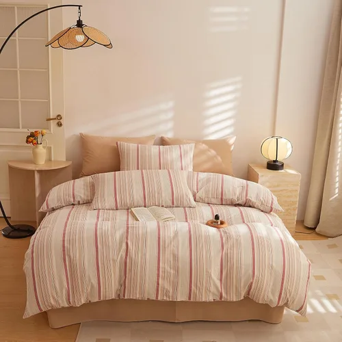 Vista 31 de VCLIFE - Juego de funda de edredón de algodón para cama individual, matrimonial, Queen, King, moderno, geométrico, juego de ropa de cama gris