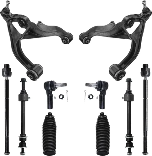 Vista 247 de Detroit Axle - Kit de suspensión frontal de 10 piezas para Chevy Trailblazer EXT GMC Envoy XL XUV Buick Rainier Isuzu Ascender Olds Bravada, brazos