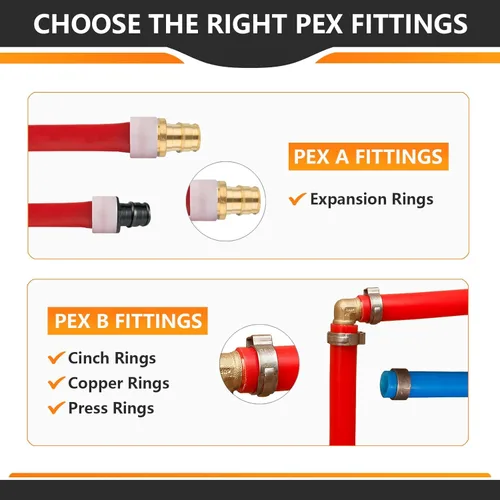 Vista 5 de HeSun Paquete de 10 accesorios Pex A, codo de oreja de expansión de 1/2 pulgada, rosca NPT hembra de 1/2 pulgada x expansión Pex A de 1/2 pulgada