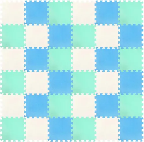 Vista 12 de Riakrum 100 azulejos de 12 x 12 pulgadas de espuma de rompecabezas con bordes de 0.4 pulgadas de grosor, azulejos de espuma EVA entrelazados