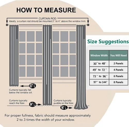 Vista 8 de 2 paneles de cortinas de lino semiopacas para ventana, bohemias y rústicas, con rayas bordadas y bolsillo para cortinero, para sala de estar