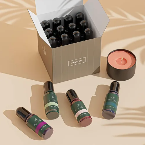 Vista 3 de Título: Hearth & Harbor - Tinte líquido para velas para cera de soja, 16 vibrantes tintes de color de vela para hacer velas, tinte de cera de vela