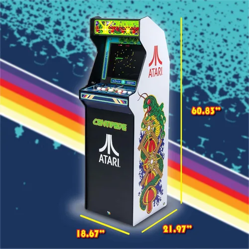 Vista 4 de Arcade Classics - Máquina de juego Atari Centipede Ultra Series, 40 juegos, pantalla de cristal líquido de 17" - Gabinete interior, Retro, consola