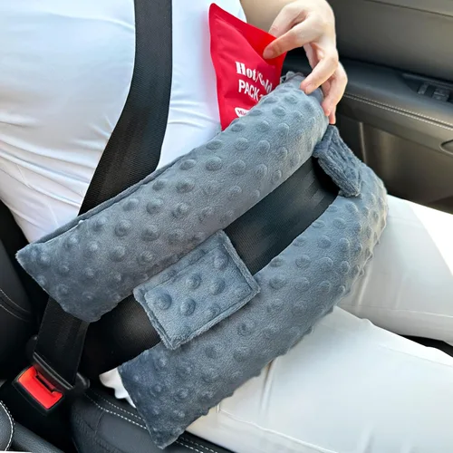 Vista 12 de Almohada de histerectomía para después de la cirugía abdominal, almohadas para cinturón de seguridad con bolsillo para miomectomía de bolsillo