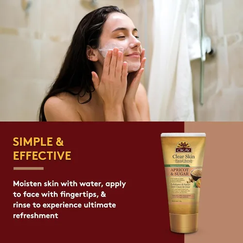 Vista 3 de OKAY Pure Naturals Apricot & Sugar Facial Scrub - 6 oz / 5.7 fl oz