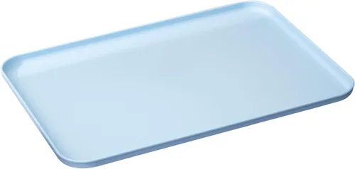 Vista 10 de Bandejas de café de paja de trigo de 15 x 10.6 pulgadas, 1 pieza, bandeja para almuerzo, bandejas rectangulares de plástico para comida rápida