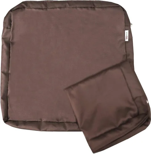 Juego de 4 fundas de cojín impermeables para exteriores de 18" x 16" x 4", solo fundas de repuesto con cremallera para muebles de patio, sofá, sofá