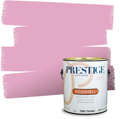 Vista 245 de Prestige Paints E100-T-SW6591 Pintura exterior e imprimación en uno, 1 galón, plano, combinación comparable de Sherwin Williams Amaryllis, 1 galón