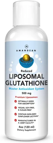Suplemento Liposomal Glutatión | Líquido Reducido Setria® L Glutatión 500mg | Apoyo inmunológico, Función cerebral, Anti-Envejecimiento,