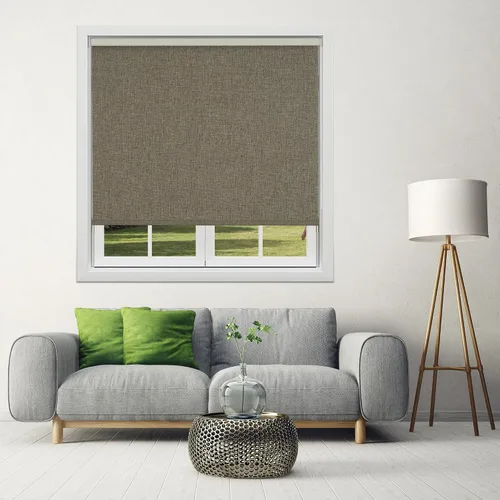 Vista 2 de Boolegon Persianas enrollables opacas para ventanas, persianas enrollables para ventanas de interior, persianas enrollables de tela de lino