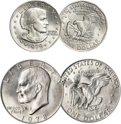 Vista 5 de American Coin Treasures Último dólar de Eisenhower y primer dólar de Susan B. Anthony