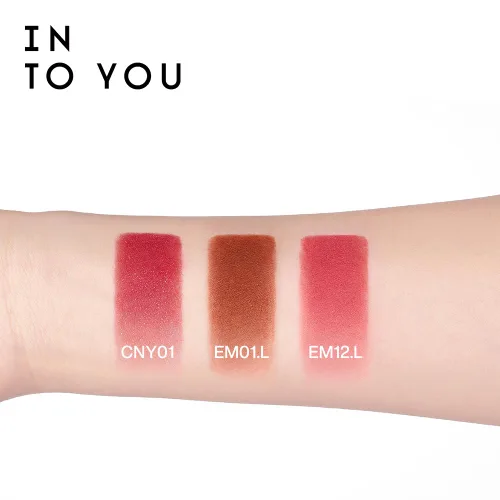 Vista 6 de INTO YOU Lápiz labial mate con brillo, lápiz labial rojo de larga duración para mujeres, multiusos para labios y mejillas, no se desvanece