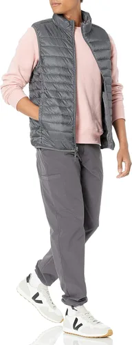 Vista 4 de Tienda Essentials - Chaleco para hombre acolchado, ligero y resistente al agua, incluye bolsa para empacarlo