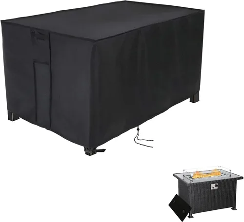 Vista 16 de Cubierta de mesa para exteriores para mesa de tanque de propano de 16 pulgadas, 600D, caja de almacenamiento impermeable de 20 libras, 16 x 16 x 21