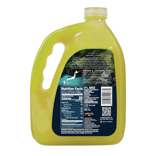 Vista 2 de Langers Blue Zones Inspired - Té sin azúcar, té verde y jazmín, 128 onzas líquidas (paquete de 1)