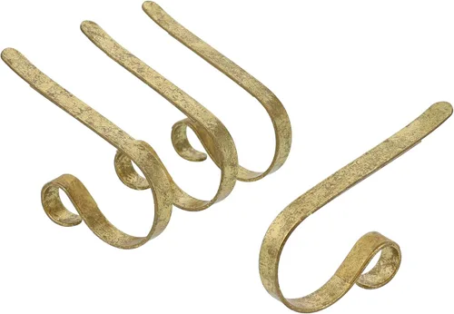 Vista 7 de Haute Decor The Original MantleClip - Paquete de 4 (bronce cepillado al óleo) - Cuelgue calcetines navideños de manera segura y protegida