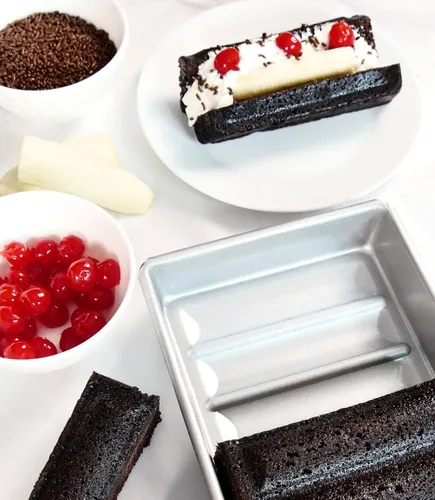 Vista 5 de USA Pan - Molde para pan antiadherente New England para hot dog y roll de langosta, acero aluminizado