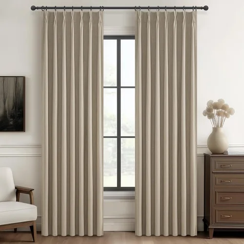 Vista 62 de Cortinas y Drapeados Modernos con Pliegues Pellizco Rosa Bebé de 84 Pulgadas de Largo, Juego de 2 Paneles para Sala de Estar, Cortina de Ventana