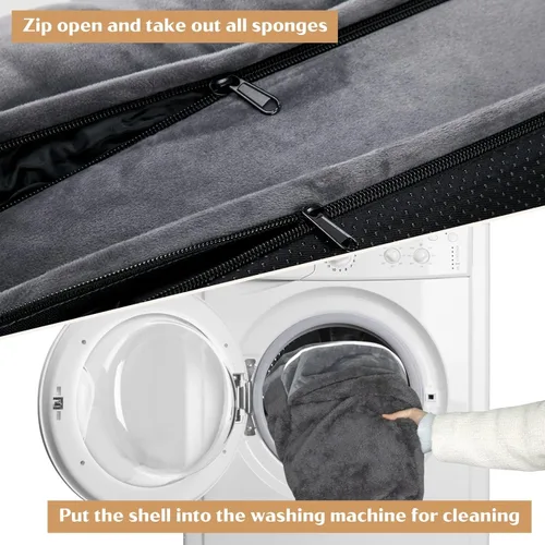 Vista 8 de Comfort Expression - Cama ortopédica para perros pequeños, 20 x 14 pulgadas, cama impermeable y de apoyo de espuma con cojines removibles, sofá