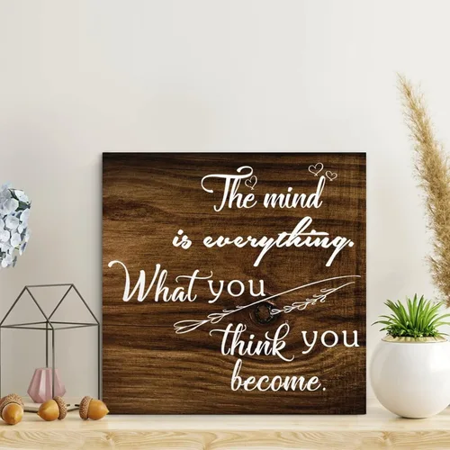 Vista 25 de LITTLEGROVE SEEDS Letrero de madera vintage con texto en inglés «Those Who Cannot Work with Their Hearts»