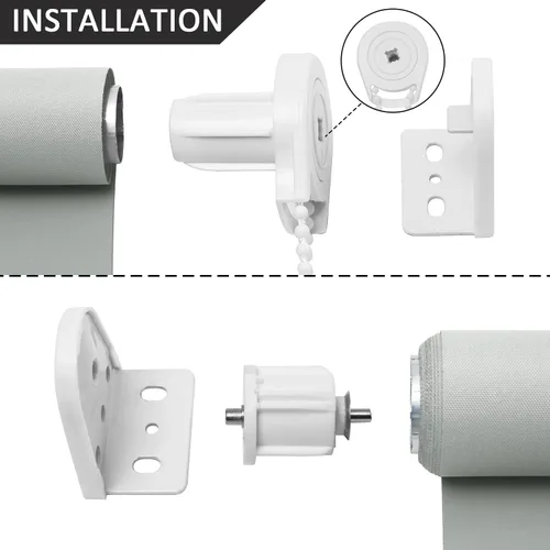 Vista 66 de NUTRO CHILL Persianas para ventanas interiores, persianas opacas con aislamiento térmico, persianas con protección UV para el hogar, puerta, cocina