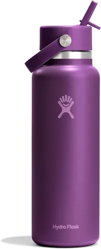 Vista 95 de Hydro Flask Botella de agua – Acero inoxidable aislado – Tapa flexible con popote de boca ancha, antiderrames, a prueba de fugas y recargable
