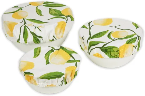 Vista 14 de DII Colección de fundas de tela reutilizables, lavables a máquina, algodón con elástico para almacenamiento de alimentos, 10.25"/8.25"/7.5" de negro