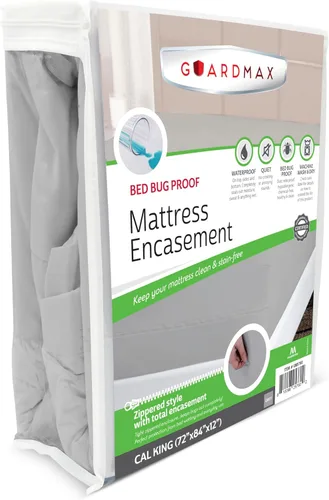 Vista 45 de Protector de colchón Guardmax con cremallera funda contra insectos para cama 100% impermeable suave, hipoalergénico y transpirable