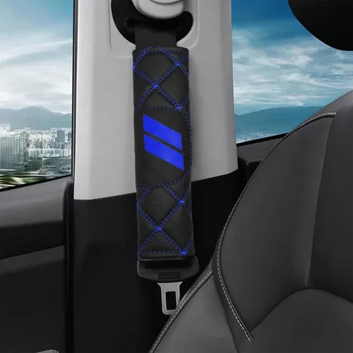 Vista 5 de YOSRTER 2PCS Almohadillas de Cuero para Cinturón de Seguridad para Dodge Charger Durango Challenger Journey Protección de Correa de Hombro Ajuste