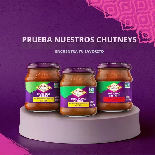 Vista 6 de Patak's Major Grey Chutney, 12 onzas líquidas