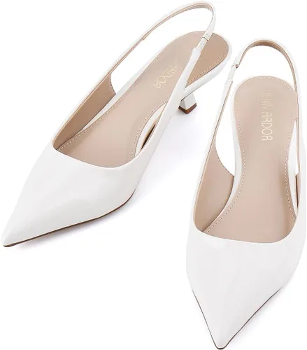 JENN ARDOR Zapatos de vestir de tacón bajo para mujer, zapatos de vestir para gatitos, sandalias de tacón elegante, zapatos casuales de moda de