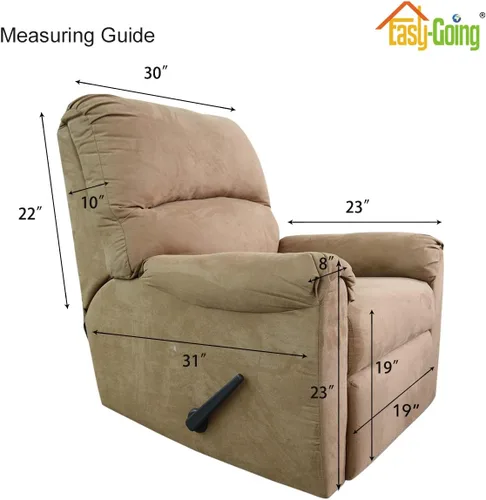 Vista 6 de Easy-Going - Funda reversible para sofá reclinable, resistente al agua, protector de muebles con correas elásticas, para mascotas y niños