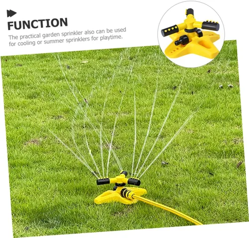 Vista 5 de Abaodam Rociador de césped rotatorio Dispositivo automático de riego por encima del suelo con base estable para riego y mantenimiento de jardín