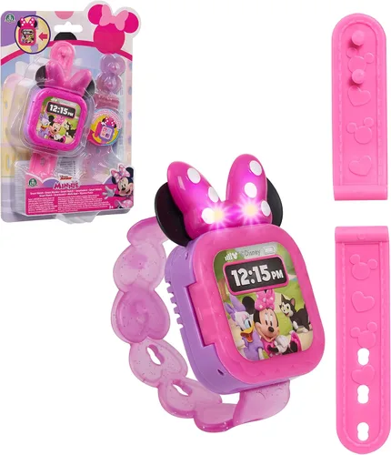 Disney Junior Minnie Mouse Play Smart Watch con luces y sonidos, 3 piezas, juego de roles, juguetes para niños a partir de 3 años de Just Play