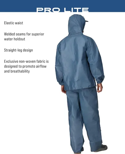 Vista 3 de FROGG TOGGS Traje de lluvia Pro Lite para hombre, impermeable, transpirable, protección confiable contra la intemperie húmeda