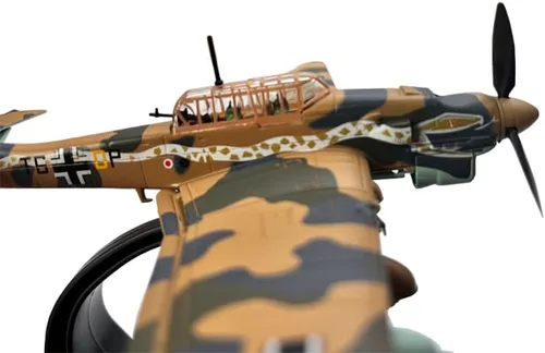 Vista 5 de 1/72 Escala German Junkers Stuka JU-87 Modelo de bombardero de buceo Modelo de avión fundido a troquel Colección de adornos de regalo