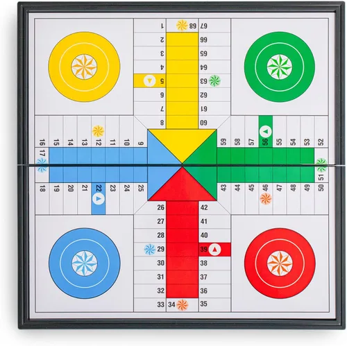 Vista 8 de Ludo - Juego de mesa plegable magnético para viajes, 9.75 pulgadas