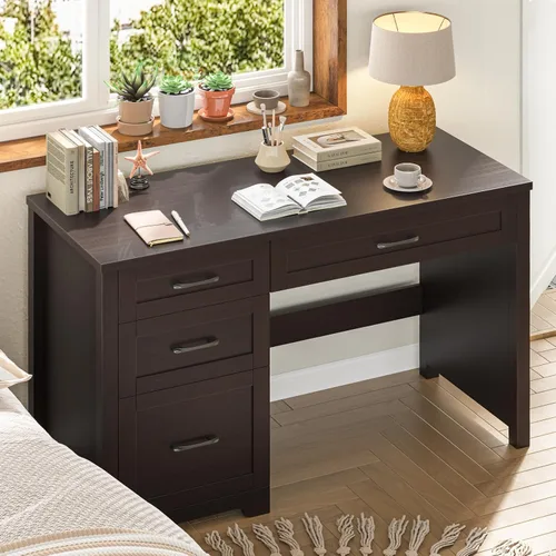 Vista 16 de Befrases Farmhouse 47" Executive Desk with 3 Storage Drawers, Wood Computer Desk with File Drawer, Workstation for Home Office, Study
