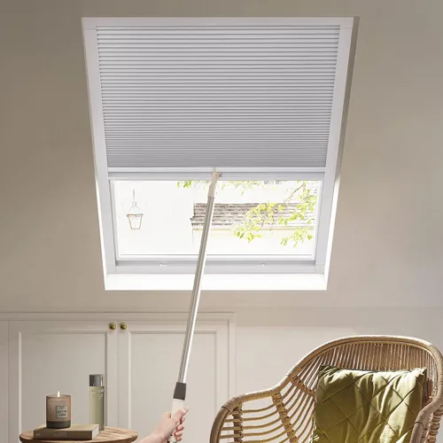 Vista 19 de MiLin Persianas opacas sin cordones para ventanas de techo, planos, diseño actualizado, muy fácil de instalar (100% negro opaco)