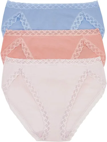 Vista 31 de Natori Paquete de 3 calzoncillos de corte francés Pima Bliss para mujer Cafe