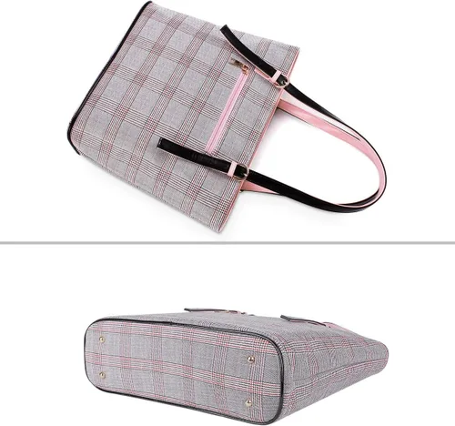Vista 8 de MOSISO Bolsa para laptop para mujer, compatible con MacBook Air de 15 pulgadas, M2, A2941, 2023/Pro, de 16 pulgadas, M3, M2, M1 2023-2019, maletín