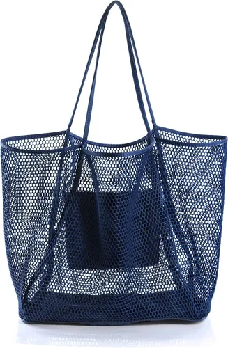Vista 12 de Bolso de hombro para mujer Hoxis de malla, para la playa