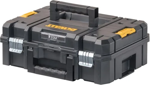 DEWALT TSTAK II - Caja de herramientas, caja de almacenamiento de herramientas con parte superior plana, caja organizadora con capacidad para hasta